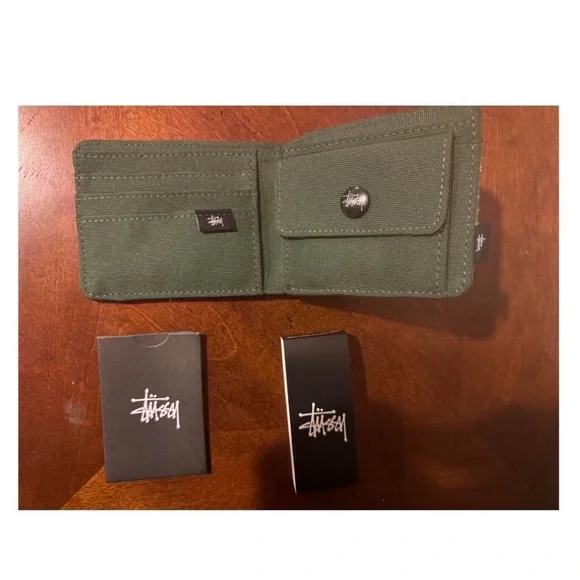 STUSSY PORTER ダブルネームグリーンショルダーバッグ、財布セット美品 Stussy | Accessories | Green Stussy Wallet | Poshmark